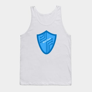 Cybersecurity Blue Team Shield Circuits Gamification Logo Tank Top